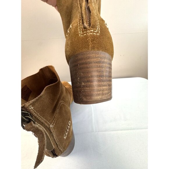 UGG Bandara Brown Suede Ankle Boot 9.5 Cozy Chic Cottagecore Rustic Chic Scuff - Picture 14 of 16